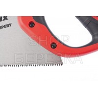 Ножовка по дереву, 400 мм, 7-8 TPI, зуб - 3D, каленый зуб, двухкомпонентная рукоятка MATRIX 23540