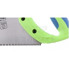 Ножовка по дереву «Зубец», 450 мм, 7-8 TPI, зуб 2D, калёный зуб, 2-х компонентная рукоятка// Сибртех