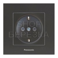 Розетка с заземлением темно-серый (узел) WKTT02022DG-BY Panasonic
