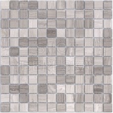Мозаика из стекла и натурального камня Travertino Silver POL 23x23х4 (298*298)