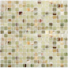 Мозаика из стекла и натурального камня Onice Jade Verde POL 15x15*7 (305*305)
