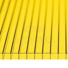 Сотовый поликарбонат «ТитанПласт» 4,0 мм 2100х6000, 0,48 мм желтый