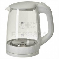 Чайник DELTA LUX DL-1058W корпус из жаропрочного стекла, белый: 2200Вт, 2л (Россия)