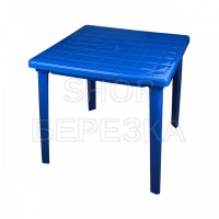 Стол квадратный 800х800х740 мм (синий) М2594