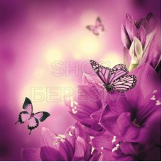 Фотообои на флизелине DECOCODE Фиолетовые бабочки 22-0038-FV (200*200см)
