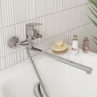 Смеситель для ванны с длинным изливом Milardo Horizont HORSB02M10 (излив 35 см)