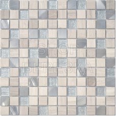 Мозаика из стекла и натурального камня Silver Flax 23x23х4 (298*298) мм
