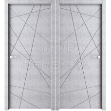 Дверь межкомнатная Паутинка бетон светлый 600*2000