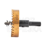 Коронка по металлу HSS. 68 мм, нитридтитановое покрытие//Denzel