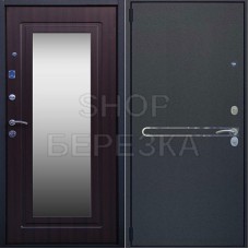 Дверь металлическая ЛИНИЯ NEW Букле Зеркало венге 960*2050 левая