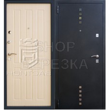 Дверь металлическая Квадро NEW Букле графит Лиственница белая 860*2050 левая
