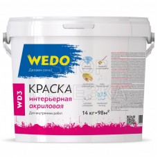 Краска «WEDO» WD-3 интерьерная акриловая супербелая 14 кг