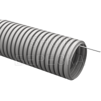 Труба гофрированная ПВХ d 20 с зондом (упак 50 м) серая с протяжкой IEK CTG20-20-K41-0501