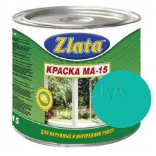 Краска МА-15 бирюзовая 9 кг «Zlata» Азов