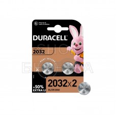Батарейка литиевая DURACELL CR2032 дисковая 3В упак 2шт