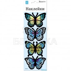 Стикер 7701 Бабочки цветные голограмма-мини RKA