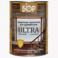 Защитная пропитка для древесины БОР Ultra 1л (0,75кг) тик