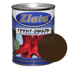 Грунт-эмаль по ржавчине шоколадная 1,6 кг «ZLATA» АЗОВ