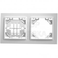 Рамка двухместная горизонтальная серия Эрна PFR000-9002-01 белый