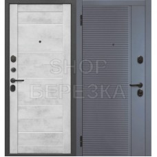 Дверь металлическая 7,5 см Бостон Бетон снежный Царга 860*2050 левая