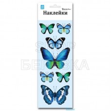 Стикер 7502 Бабочки перламутр сине-зеленые-мини RKA