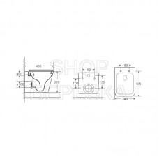 Унитаз подвесной безободковый в комплекте с сидением микролифт 490*340*35 Azario Teramo (квадратный) 