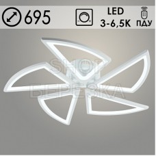 Люстра LI08496B/5 PR WT белый 140W LED 3000-6500K d695 ПДУ(ИК) диммер