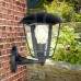 Садово-парковый светильник НБУ 07-40-003 Дели 1 черный 6 гранный настенный IP44 Е27 max40Вт