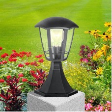 Садово-парковый светильник НТУ 07-40-003 Валенсия 1 черный 6 гранный напольный IP44 Е27 max40Вт