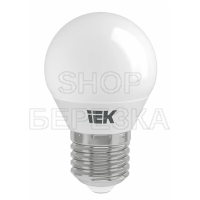 Лампа светодиодная Eco G45 9Вт шар 4000К нейтр. бел. Е27 230В IEK LLE-G45-9-230-40-E27
