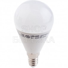 Лампа светодиодная Есо G45 9Вт шар 4000К нейтр. бел. Е14 230В IEK LLE-G45-9-230-40-E14