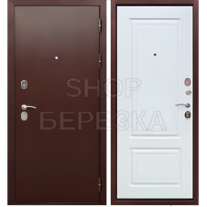 Дверь металлическая Тайга 9 см Медный Антик/Белый Клен 960*2050 правая