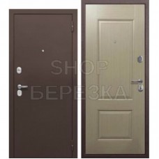 Дверь металлическая Тайга 7 см Медный Антик/Бежевый Клен (960R)