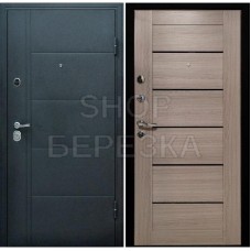 Дверь металлическая Эверест-царга 960х2050 правая Серый графит/Капучино
