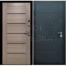 Дверь металлическая Эверест-царга 860х2050 левая Серый графит/Капучино