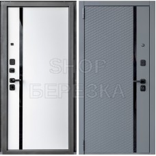Дверь металлическая ДК-80 Софт графи/Софт белый снег 860х2050 левая