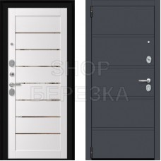 Дверь металлическая Porta R-3 8/П222 Graphite Pro/Arctic Wood MG 880*2050 левая