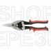 Ножницы по металлу 250мм пряморежущие для тонкого металла обрезиненные ручки MATRIX 78330