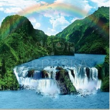 Декоративное панно Горные водопады 294х201 (9 листов)
